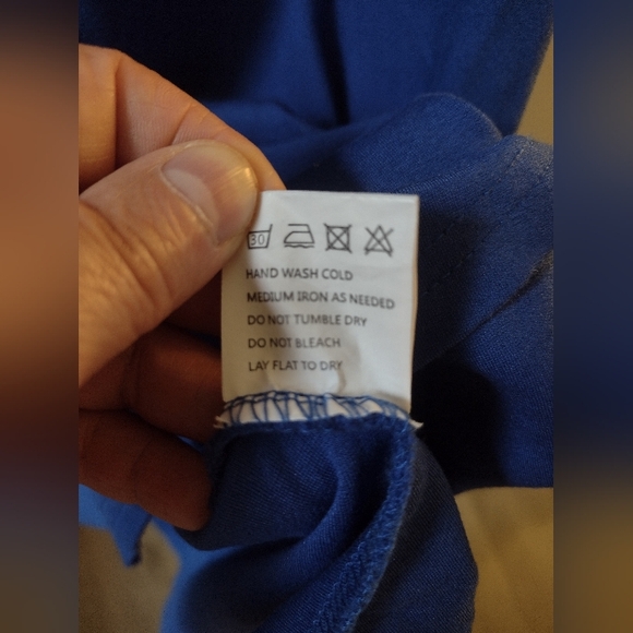 Sarin Mathews Dress Elegant Blue Midi Dress Size XXL.... - Picture 11 of 11